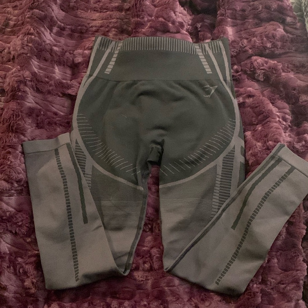GYMSHARK Leggings Black/Grey